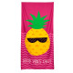 Microfibre Beach Towel - Good Vibes Pineapple