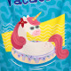 Microfibre Beach Towel - Vacation Vibes Unicorn