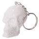 Novelty Keyring - Black and White Skull