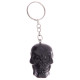 Novelty Keyring - Black and White Skull