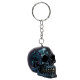 Novelty Keyring - Skulls and Roses Metallic Skull