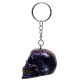 Novelty Keyring - Skulls and Roses Metallic Skull