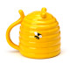 Novelty Upside Down Ceramic Mug - Beehive