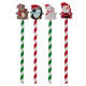 Pencil &amp; Eraser Topper - Christmas Characters