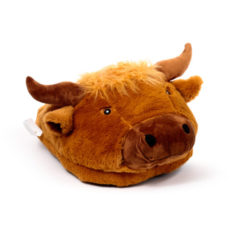 Plush Maxi Slipper Foot Warmer - Highland Coo