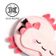 Relaxeazzz Travel Pillow &amp; Eye Mask  - Adoramals Maddie the Axolotl