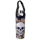 Reusable 500ml Glass Water Bottle with Protective Neoprene Sleeve - Skulls &amp; Roses