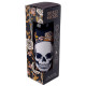 Reusable 500ml Glass Water Bottle with Protective Neoprene Sleeve - Skulls &amp; Roses