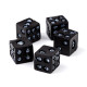 Set of 5 Black Skull Dice