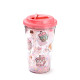 Shatterproof Double Walled Cup with Lid and Straw - Pusheen Sips