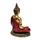 Thai Buddha Figurine - Red and Gold Contemplation