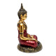 Thai Buddha Figurine - Red and Gold Contemplation