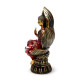 Thai Buddha Figurine - Red and Gold Seated Lotus