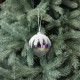 White Glass Snowcap Bauble (10cm)