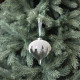 White Glass Snowcap Onion Bauble (10cm)