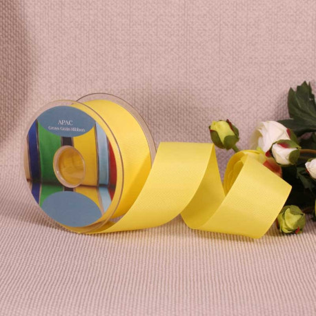 Yellow Grosgrain Ribbon (38mm x 20m)