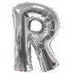 34&quot;&quot;  Letter Balloon - R - Silver