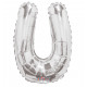 34&quot;&quot;  Letter Balloon - U - Silver