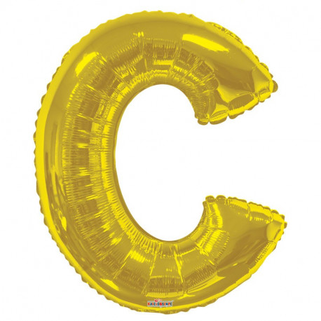 34"" Gold Letter C Balloon