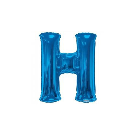 34""  Letter Balloon -  H - Blue