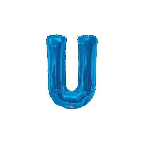 34""  Letter Balloon -  U - Blue