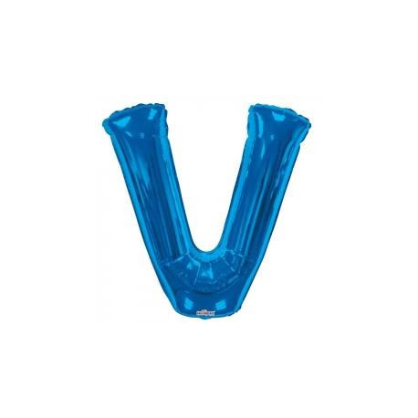 34""  Letter Balloon -  V - Blue