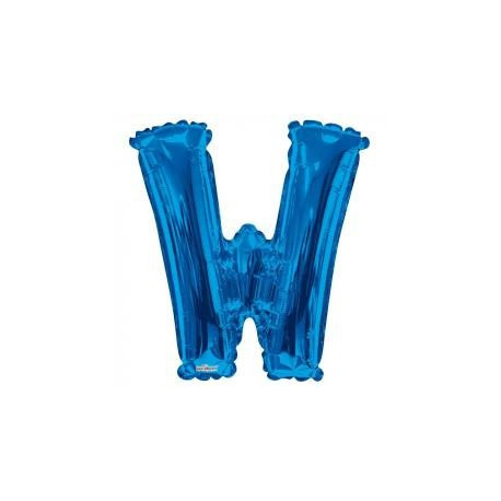 34""  Letter Balloon -  W - Blue