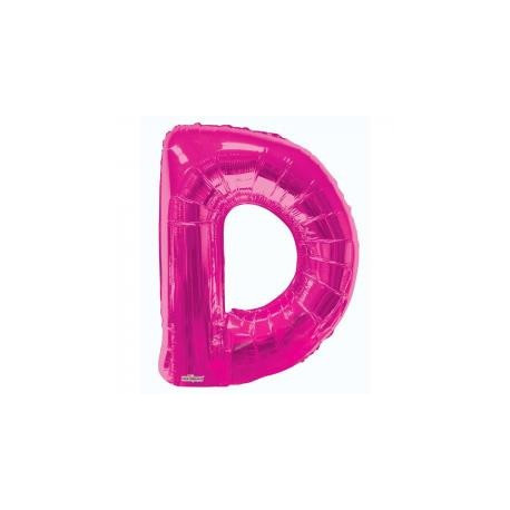 34""  Letter Balloon -  D - Pink