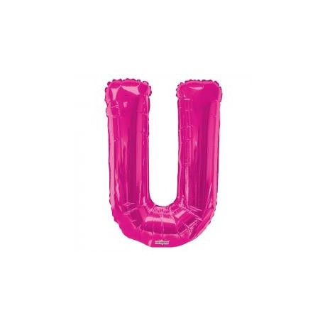 34""  Letter Balloon - U - Pink