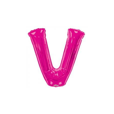 34""  Letter Balloon - V - Pink