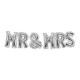 Mr &amp; Mrs Silver Balloon Bouquet