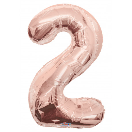 34""  Number Balloon - 2 - Rose Gold