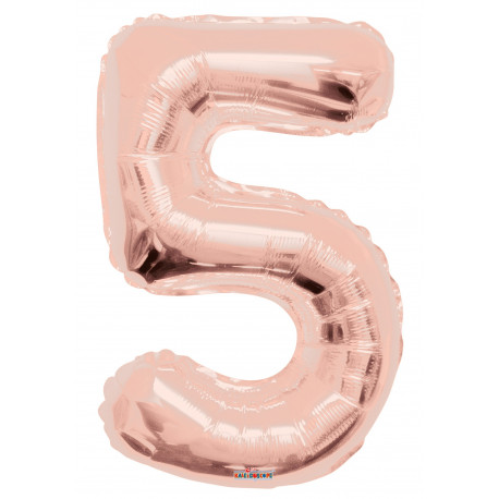 34""  Number Balloon - 5 - Rose Gold