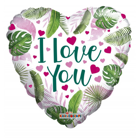 18\"" ECO ONE Balloon - Love Hearts and Leaves"