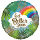 ECO Balloon - Feel Better Soon Leaves &amp; Rainbow (18 Inch)