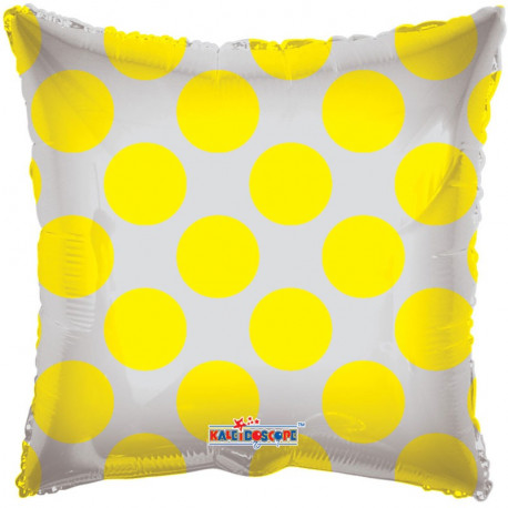 Yellow Polka Dot Clear View Balloon