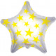 Yellow Patterned Star Balloon (22inch)