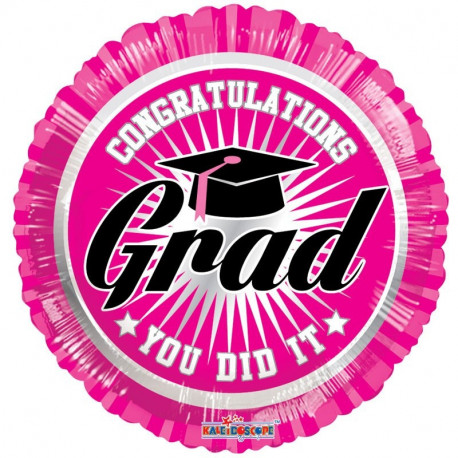 Congratulations Grad Pink Balloon (18 Inch)