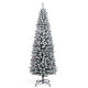 120/150/180 CM Snow Flocked Artificial Christmas Tree with 240/328/460 Branch Tips