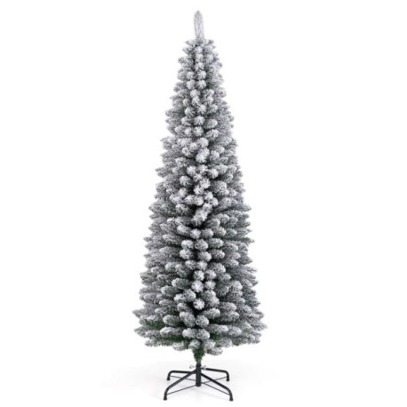 120/150/180 CM Snow Flocked Artificial Christmas Tree with 240/328/460 Branch Tips