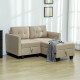 &#039;L&#039; Shape Modular Storage Sofa - Light Brown