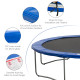 13FT Trampoline Pad, Φ396cm Trampoline Accessories Surround Safety Pad Foam Pading Pads Replcement Spare New Multi-Color