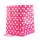 Bright Pink Polka Dot Hand Tie Bag