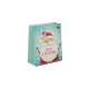 Cute Santa Gift Bag (Medium, light blue)