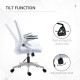 Vinsetto Office Chair, with Lumbar Support - White