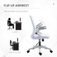 Vinsetto Office Chair, with Lumbar Support - White