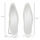 Wavy Velvet-Feel Full Length Mirror - White