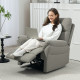 140° Manual Reclining Armchair, with Footrest - Grey