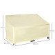 Dressing Table Stool with Rubber Wood Legs, Ice Velvet Vanity Stool for Living Room Bedroom, Beige