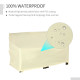 Dressing Table Stool with Rubber Wood Legs, Ice Velvet Vanity Stool for Living Room Bedroom, Beige